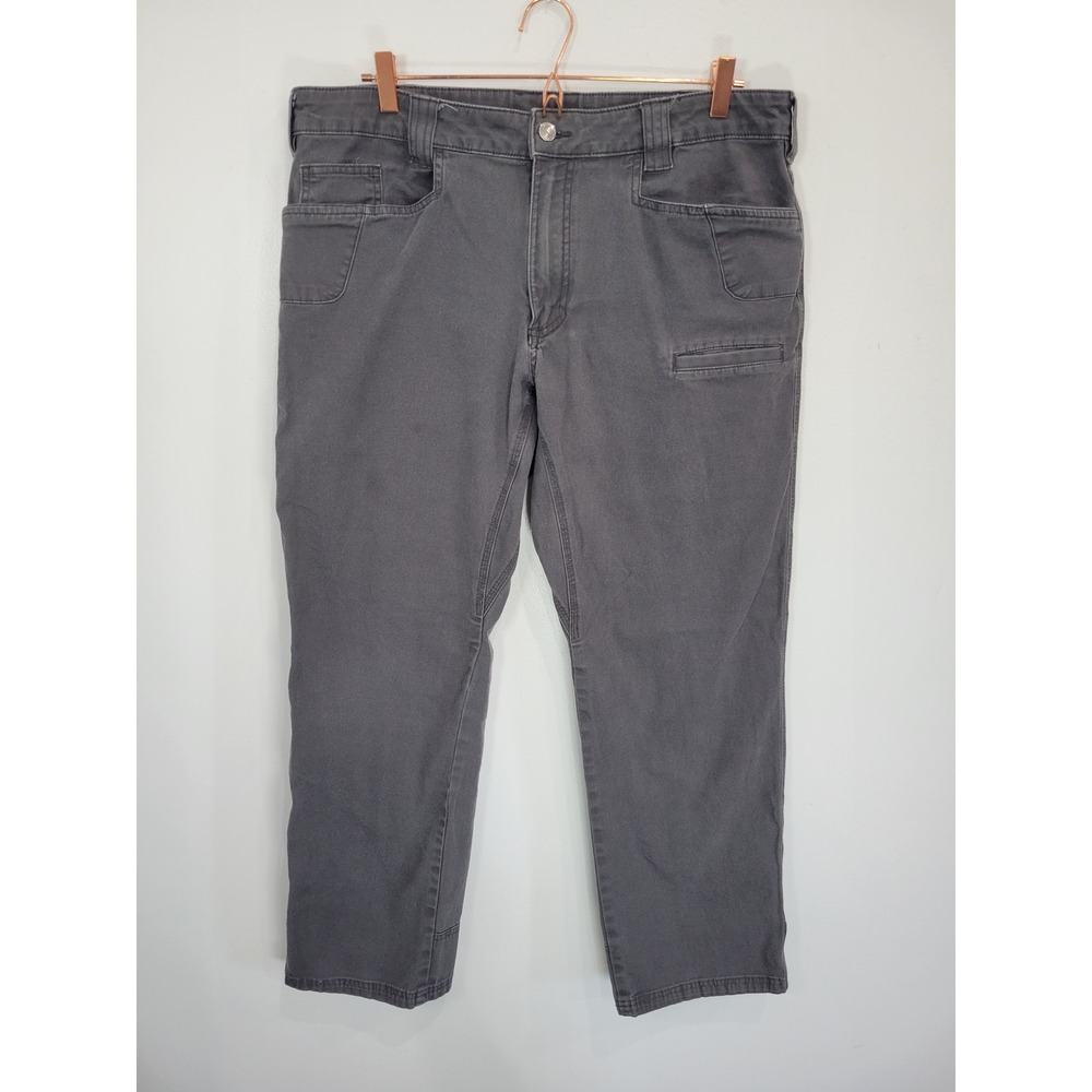 Noble Outfitters Mens 38x32 Charcoal Grey Stretch Canvas Utility Work Pants‎